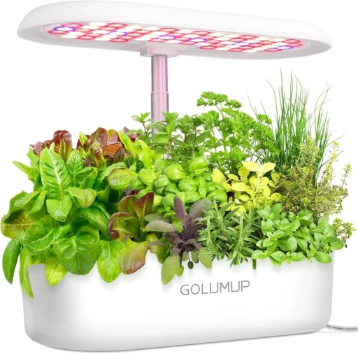 Sistema Hidropónico de Interior GOLUMUP para 12 plantas con tanque para Solución Nutritiva de 3.5 litros